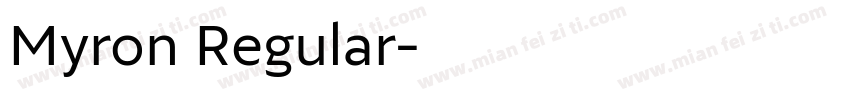 Myron Regular字体转换